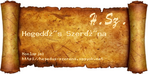 Hegedűs Szeréna névjegykártya